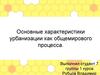Основные характеристики урбанизации как общемирового процесса