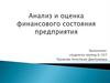 Анализ и оценка финансового состояния предприятия