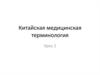 Китайская медицинская терминология