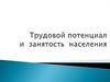 Трудовой потенциал и занятость населения