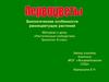 Первоцветы. Биологические особенности раннецветущих растений