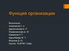 Функция организации