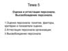 Оценка и аттестация персонала. Высвобождение персонала. Тема 5