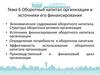 Оборотный капитал организации и источники его финансирования. Тема 6