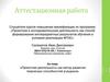 Аттестационная работа. Проектная деятельность как метод развития творческих способностей учащихся
