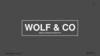 Wolf Company. Modern and minimal presentation template