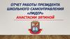 Отчет работы президента школьного самоуправления «Лидер»