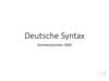 Deutsche Syntax