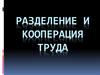 Разделение и кооперация труда