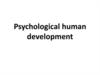 Psychological human development