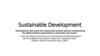 Sustainable Development