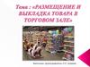 Размещение и выкладка товара в торговом зале