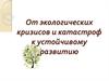 От экологических кризисов и катастров к устойчивому развитию