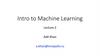 Intro to machine learning