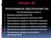 Программное обеспечение ГИС. Лекция 18