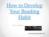 How to Develop Your Reading Habit
