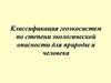Классификация геоэкосистем по степени экологической опасности для природы и человека. Лекция 7