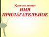 Имя прилагательное. Повторение