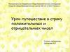 Урок-путешествие в страну положительных и отрицательных чисел