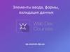 Элементы ввода, формы, валидация данных. DOM – Document Object Model