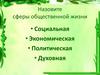 Сферы общественной жизни