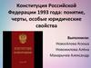 Конституция РФ 1993 года. Понятие, черты, особые юридические свойства