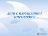 Дети с нарушением интеллекта
