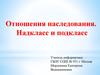 Отношения наследования. Надкласс и подкласс