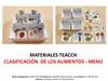 Materiales teacch clasificación de los alimentos - menú