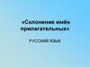 Склонение имён прилагательных