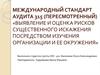 Международный стандарт аудита 315. Выявление и оценка рисков существенного искажения посредством изучения организации
