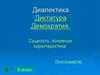 Диалектика. Диктатура. Демократия. Сущность, основные характеристики