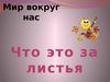 Что это за листья
