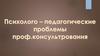 Психолого-педагогические проблемы профессионального консультрования