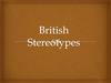 British Stereotypes