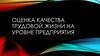Оценка качества трудовой жизни на уровне предприятия