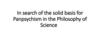 Panpsychism in the Philosophy of. Science