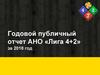 Годовой публичный отчет АНО «Лига 4+2» за 2018 год
