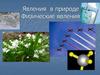 Явления в природе. Физические явления
