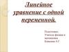 Линейное уравнение с одной переменной