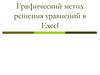 Графический метод решения уравнений в Excel