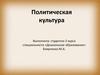 Политическая культура