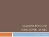 Classification of functional styles