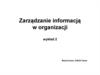 Zarządzanie informacją w organizacji