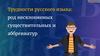 Трудности русского языка: род несклоняемых существительных и аббревиатур