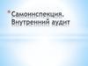 Самоинспекция. Внутренний аудит