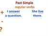 Past Simple regular verbs