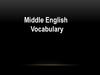 Middle English Vocabulary