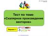 Тест по теме: "Скалярное произведение векторов". Вариант 1