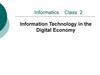 Information Technology in the Digital Economy